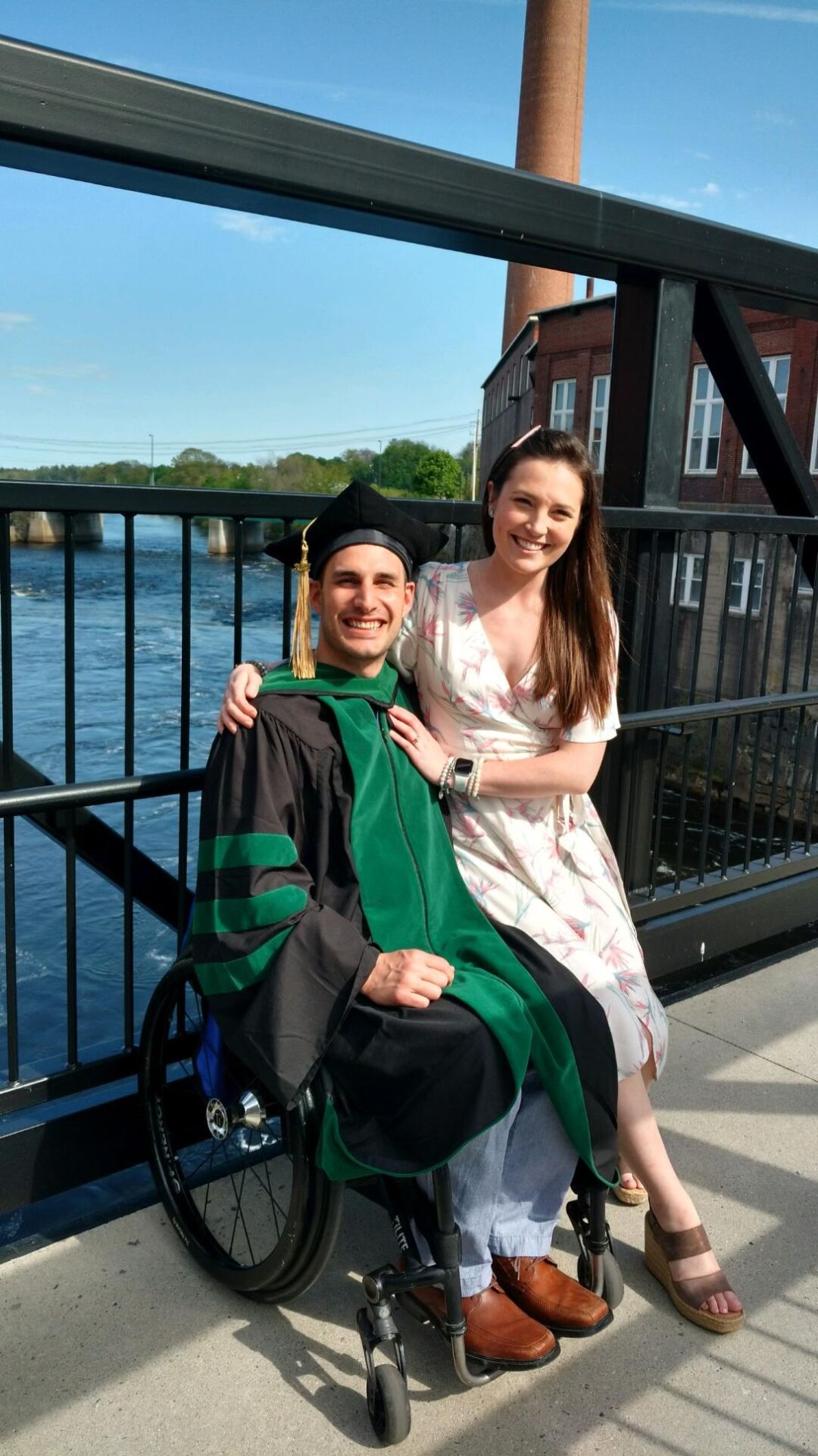 Steve Ferro, with his fiancée, Kelsey, upon his graduation from medical school this past spring.